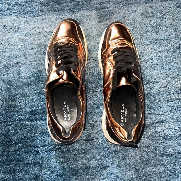 KURT GEIGER Carvela Bronze Sneakers - Picture 4 of 11